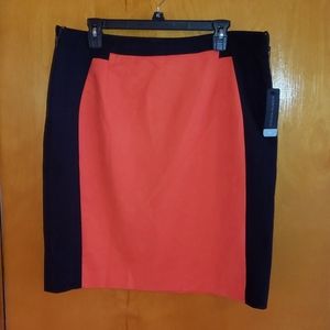 Worthington Skirt in coral and navy size 16